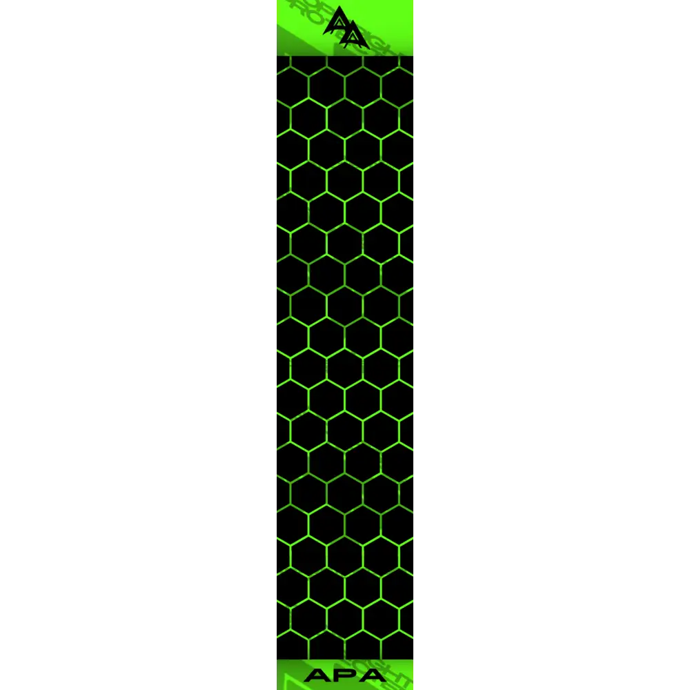 APA FLO GREEN CLOSED HEX SERIES ARROW WRAP FLUORESCENT / BANDED APA HEX SERIES