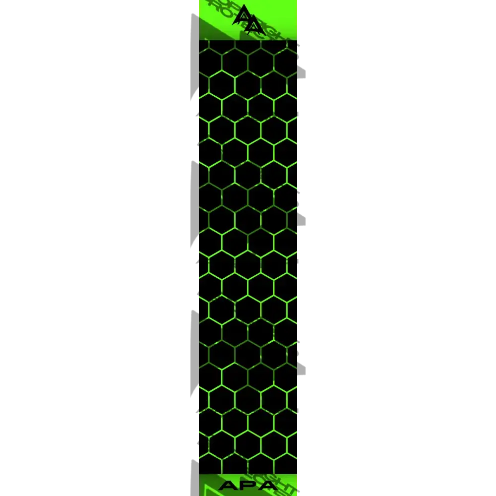 APA FLO GREEN CLOSED HEX SERIES ARROW WRAP FLUORESCENT / BANDED APA HEX SERIES