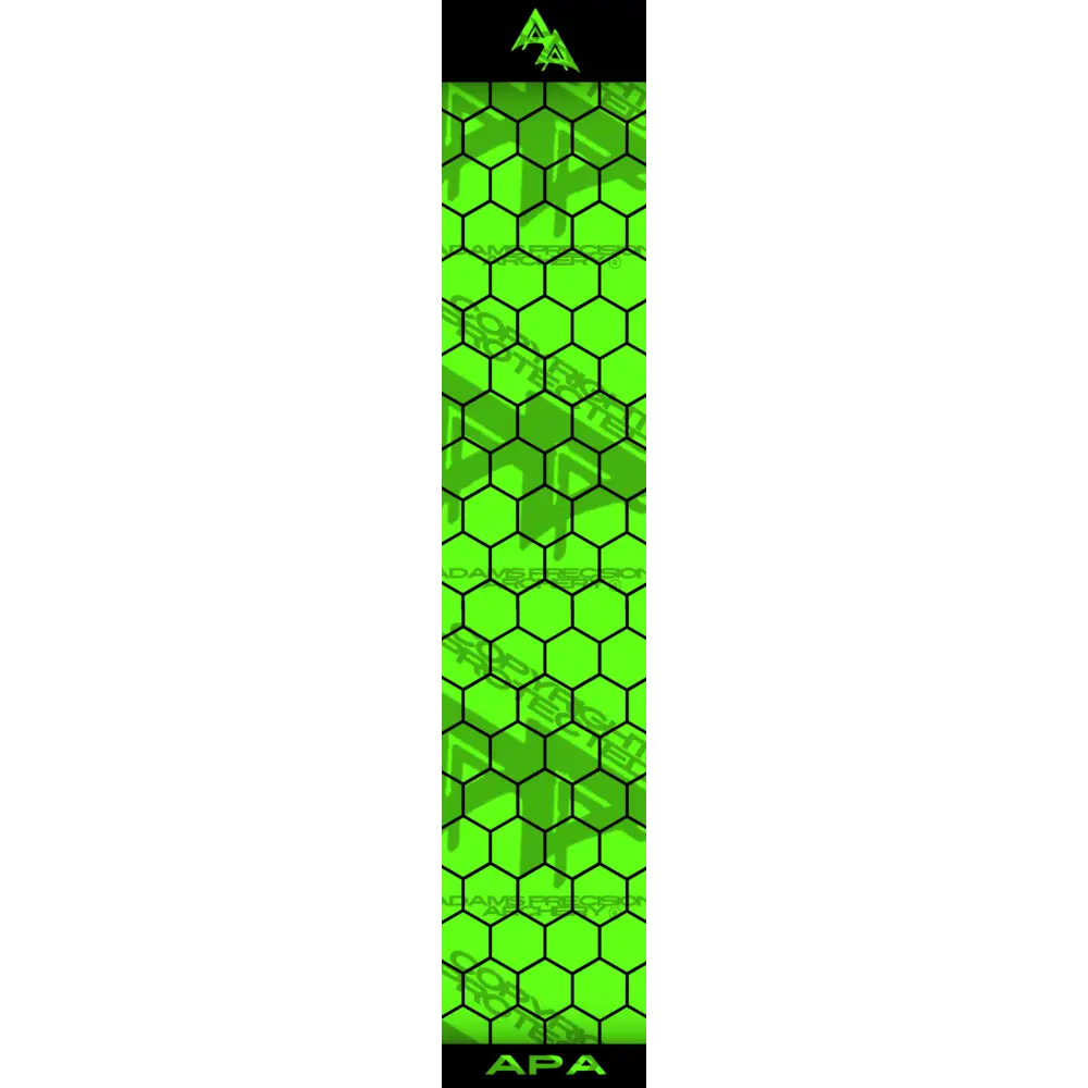 APA FLO GREEN OPEN HEX SERIES ARROW WRAP FLUORESCENT / BANDED APA HEX SERIES