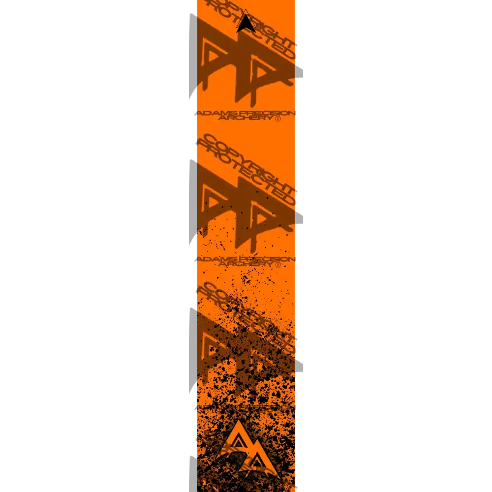 APA FLO ORANGE PAINTBALL SERIES ARROW WRAP FLUORESCENT ARROW WRAPS