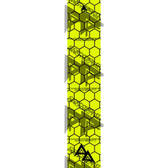 APA FLO YELLOW OPEN HEX SERIES ARROW WRAP FLUORESCENT / BANDED APA HEX SERIES