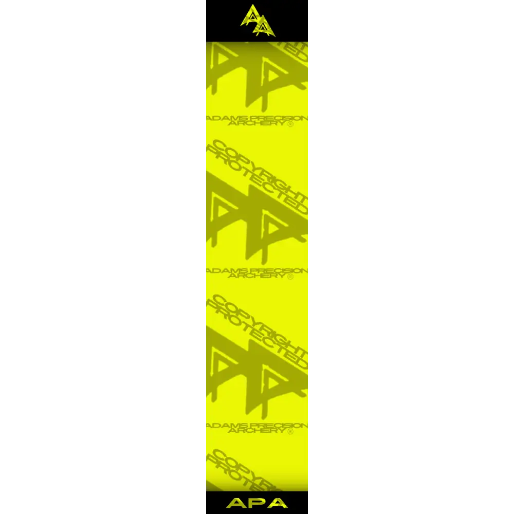 APA FLO YELLOW SIGNATURE SERIES ARROW WRAP FLUORESCENT / BANDED APA SIGNATURE SERIES