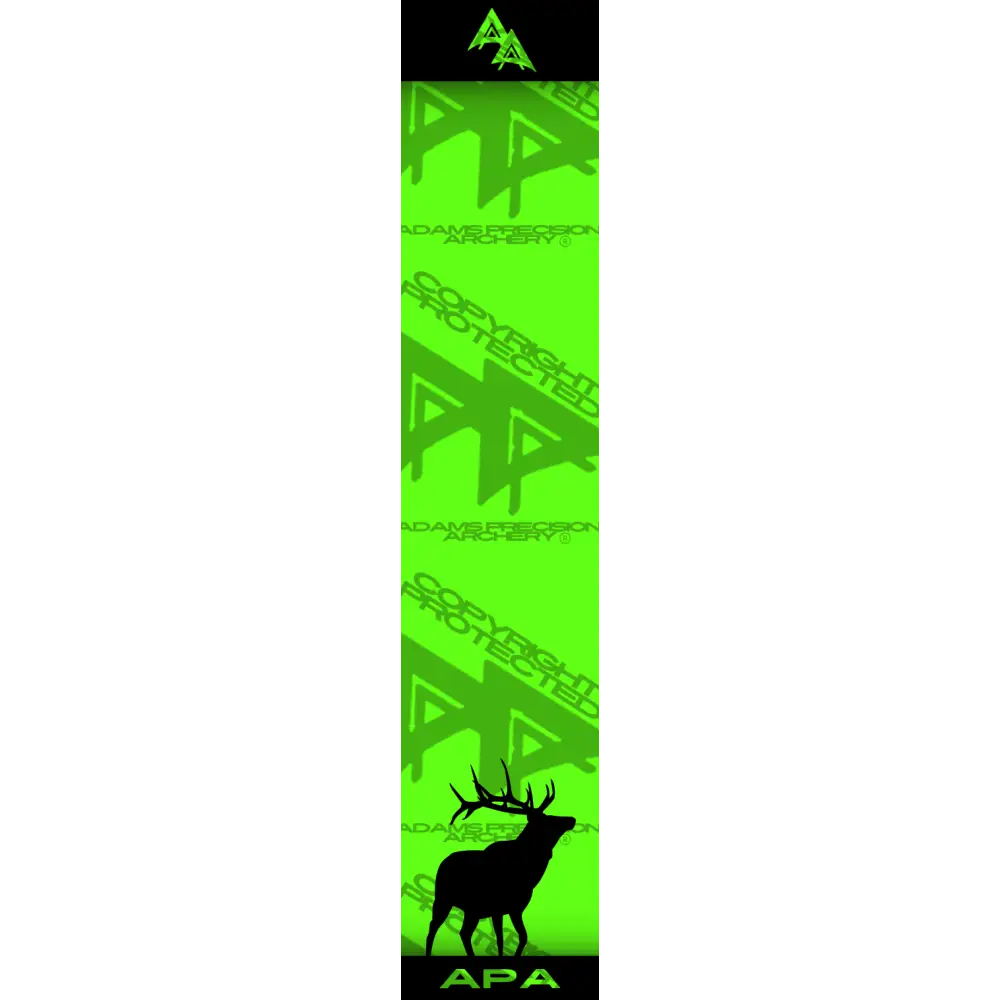 APA GAME SERIES ELK FLO GREEN ARROW WRAP FLUORESCENT / BANDED ARROW WRAPS