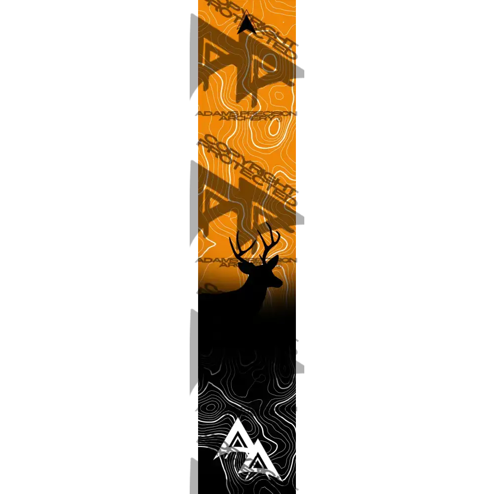 APA GAME SERIES WHITETAIL TOPO FADE ORANGE ARROW WRAP