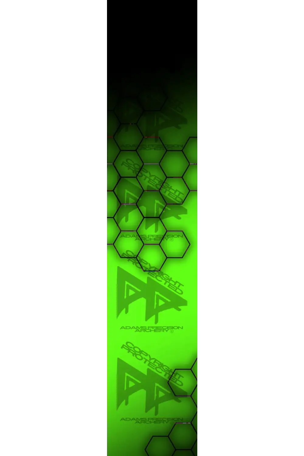 APA GLOWING HEX SERIES ARROW WRAPS - FLO GREEN FLUORESCENT