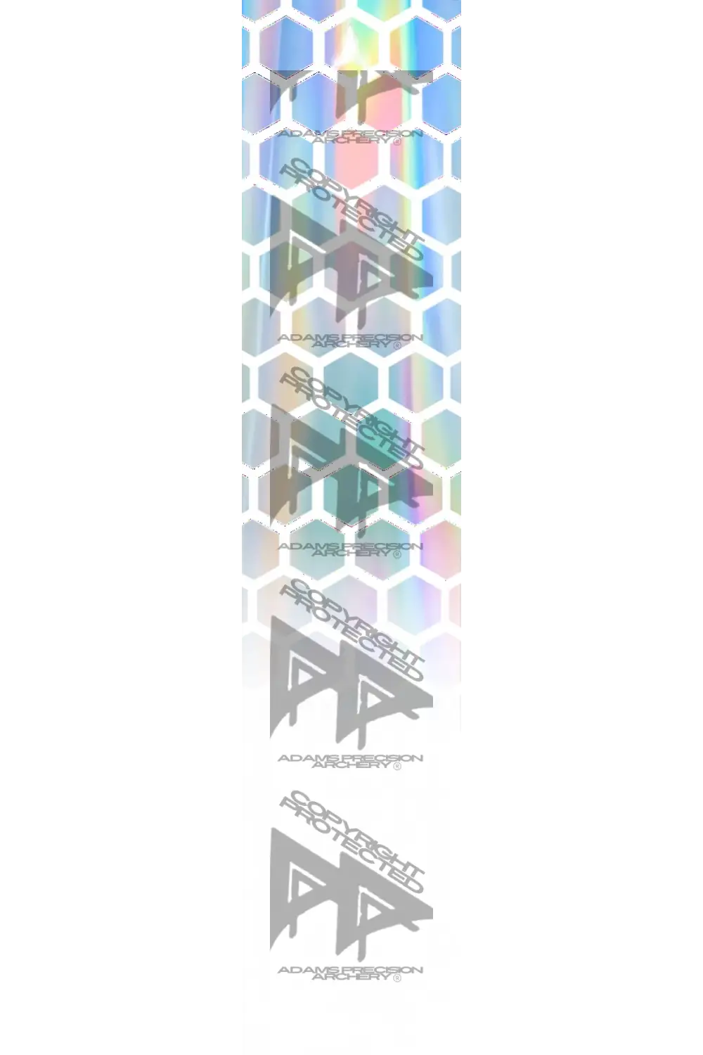 APA  HOLOGRAPHIC SERIES - GHOST WHITE HEX OUTLINE FADE  HOLOGRAPHIC