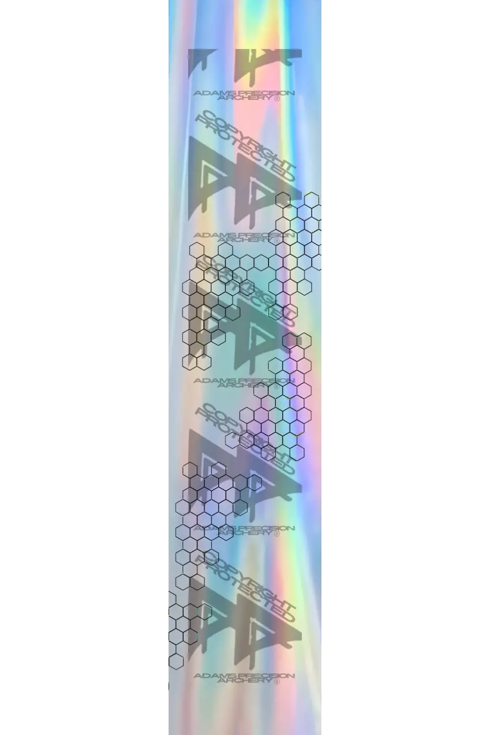 APA HOLOGRAPHIC VANISHING HEX SERIES ARROW WRAP  / BANDED APA HEX SERIES