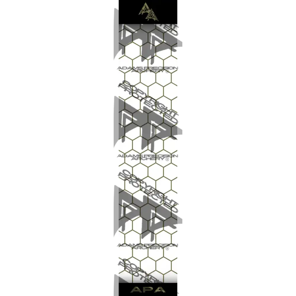 APA OD GREEN OUTLINE HEX SERIES ARROW WRAP MATTE (STANDARD) APA HEX SERIES