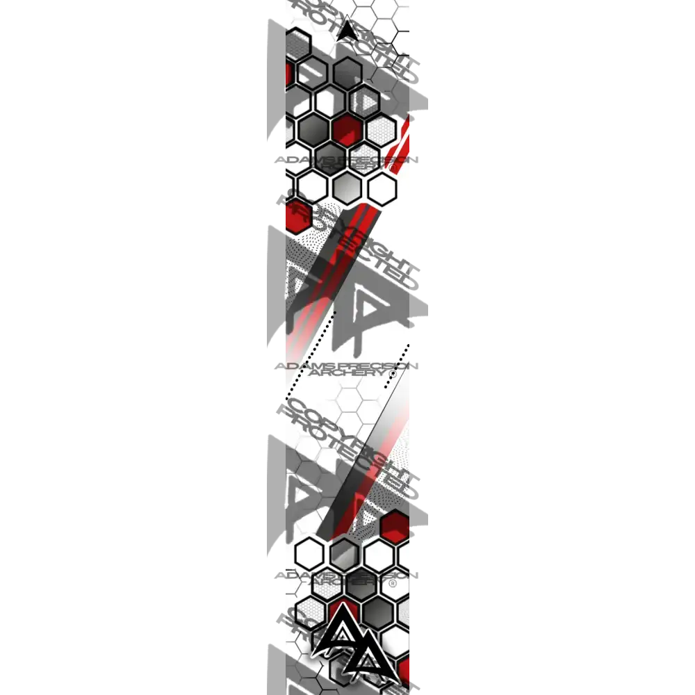 APA PARALLEL HEX SERIES ARROW WRAPS - RED MATTE (STANDARD)