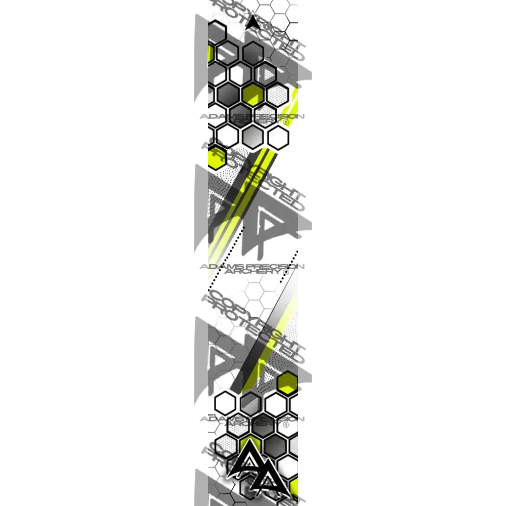 APA PARALLEL HEX SERIES ARROW WRAPS -YELLOW MATTE (STANDARD)