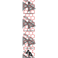 APA RED OUTLINE HEX SERIES ARROW WRAP MATTE (STANDARD) APA HEX SERIES