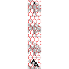 APA RED OUTLINE HEX SERIES ARROW WRAP MATTE (STANDARD) APA HEX SERIES