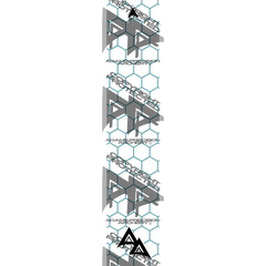 APA TEAL OUTLINE HEX SERIES ARROW WRAP MATTE (STANDARD) APA HEX SERIES