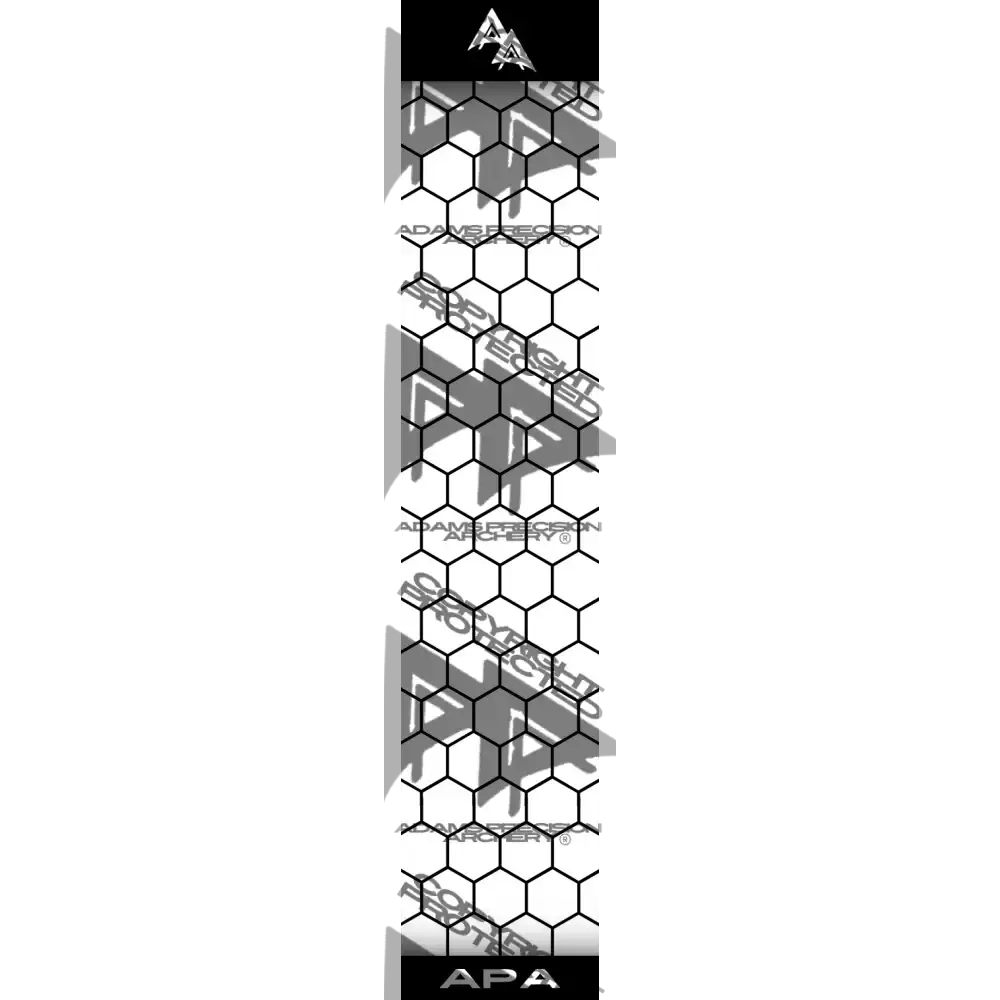 APA WHITE OPEN HEX SERIES ARROW WRAP MATTE (STANDARD) APA HEX SERIES
