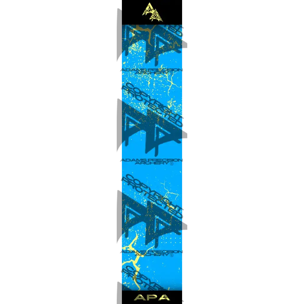 APA YELLOW SHATTERED SERIES ARROW WRAP BLUE
